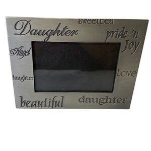 Fetco Daughter Picture Frame Pewter Tone Pride Joy Love 3.25x4.75